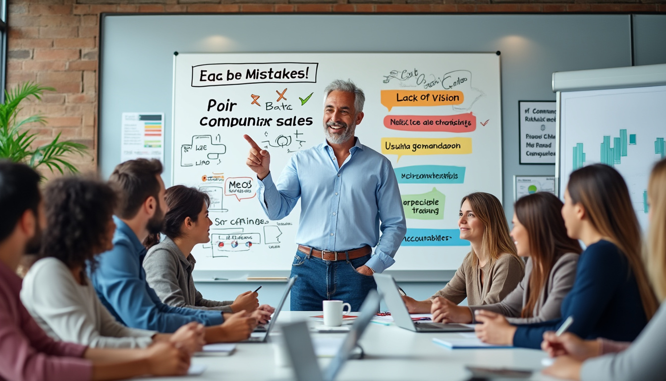 découvrez les 8 erreurs les plus courantes en vente et en leadership et apprenez comment les éviter pour améliorer vos performances. cet article vous offre des conseils pratiques et des stratégies efficaces pour devenir un meilleur leader et réussir dans vos ventes.